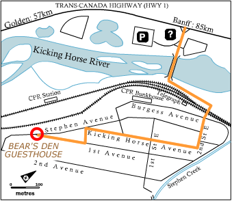 Map of Field, BC